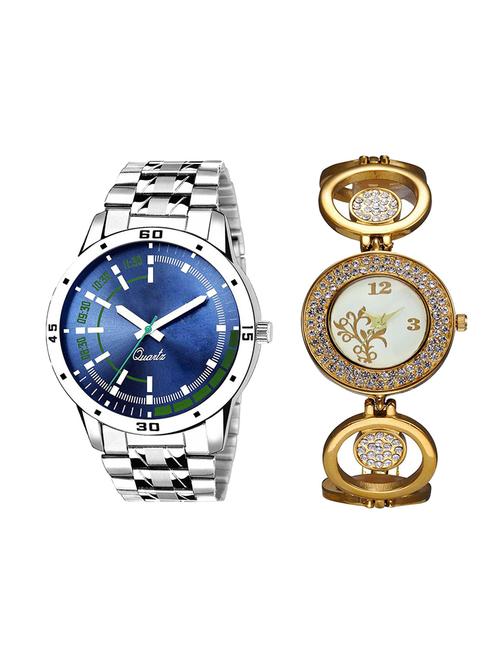 adk set of 2 analog couple watch-(ad-05-lk-204) - 16410794 - Very Small Image - 1