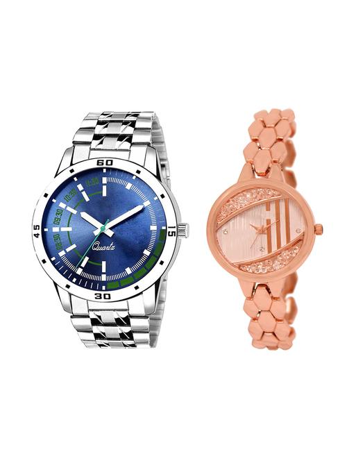 adk set of 2 analog couple watch-(ad-05-lk-222) - 16410805 - Very Small Image - 1