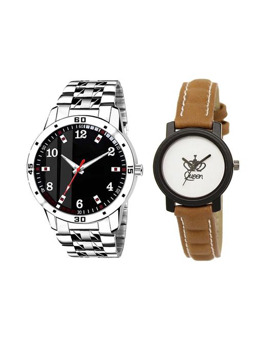 adk set of 2 analog couple watch-(ad-06-lk-209) - 16410839 - Very Small Image - 1