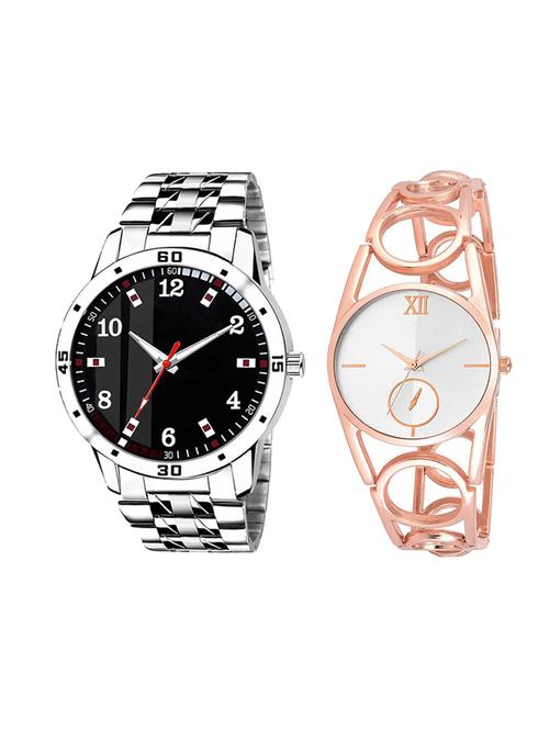 adk set of 2 analog couple watch-(ad-06-lk-213) - 16410842 - Very Small Image - 1