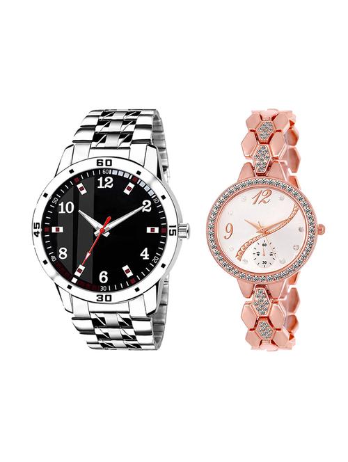 adk set of 2 analog couple watch-(ad-06-lk-215) - 16410843 - Very Small Image - 1