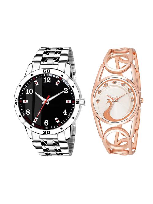 adk set of 2 analog couple watch-(ad-06-lk-232) - 16410855 - Very Small Image - 1