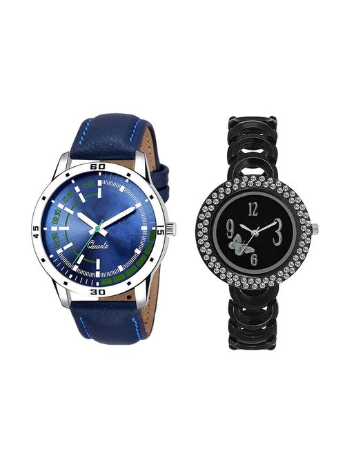 adk set of 2 analog couple watch-(ad-07-lk-201) - 16410873 - Very Small Image - 1