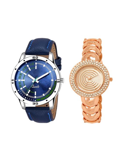 adk set of 2 analog couple watch-(ad-07-lk-202) - 16410874 - Very Small Image - 1