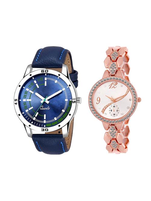 adk set of 2 analog couple watch-(ad-07-lk-215) - 16410884 - Very Small Image - 1