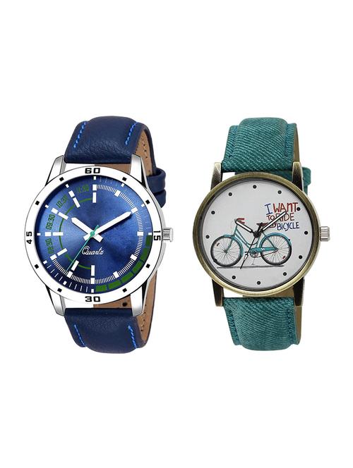 adk set of 2 analog couple watch-(ad-07-lk-229) - 16410894 - Very Small Image - 1
