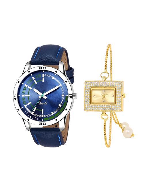 adk set of 2 analog couple watch-(ad-07-lk-247) - 16410910 - Very Small Image - 1