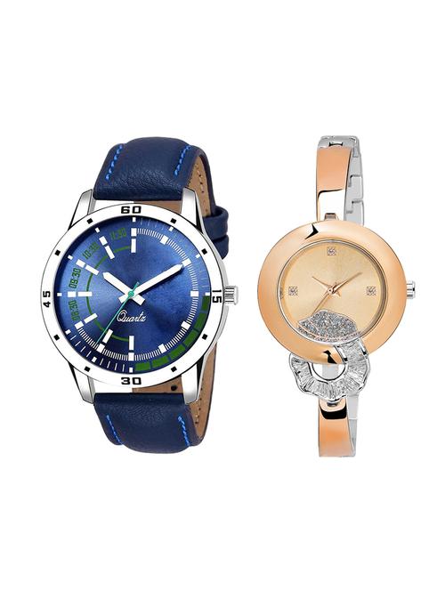 adk set of 2 analog couple watch-(ad-07-lk-250) - 16410913 - Very Small Image - 1