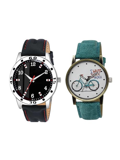 adk set of 2 analog couple watch-(ad-08-lk-229) - 16410935 - Very Small Image - 1