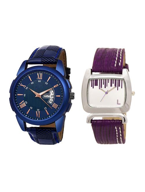 adk set of 2 analog couple watch-(jg-01-lk-207) - 16411001 - Very Small Image - 1