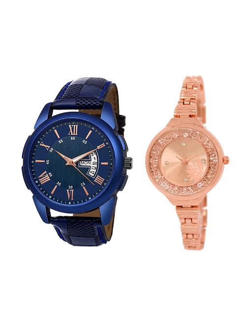 adk set of 2 analog couple watch-(jg-01-lk-225) - 16411013 - Very Small Image - 1