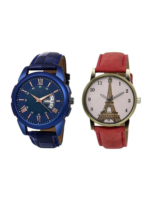 adk set of 2 analog couple watch-(jg-01-lk-230) - 16411018 - Very Small Image - 1