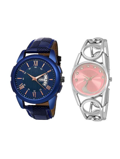 adk set of 2 analog couple watch-(jg-01-lk-233) - 16411020 - Very Small Image - 1
