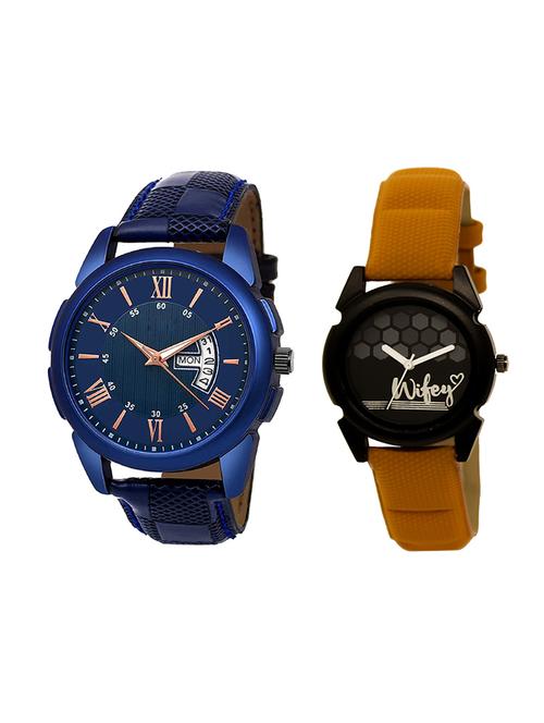 adk set of 2 analog couple watch-(jg-01-lk-235) - 16411022 - Very Small Image - 1