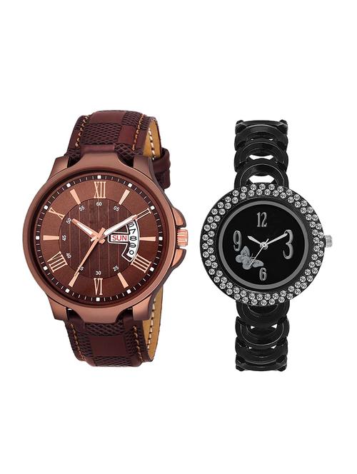 adk set of 2 analog couple watch-(jg-02-lk-201) - 16411037 - Very Small Image - 1