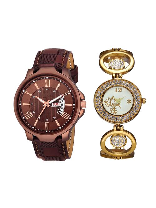 adk set of 2 analog couple watch-(jg-02-lk-204) - 16411040 - Very Small Image - 1