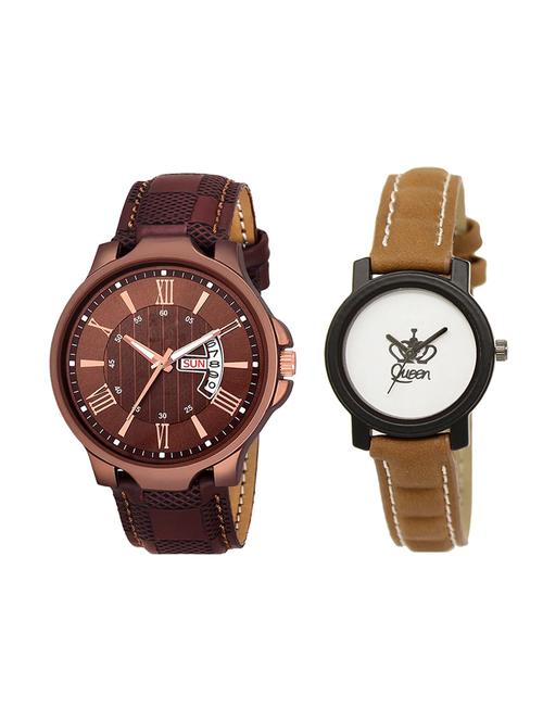 adk set of 2 analog couple watch-(jg-02-lk-209) - 16411044 - Very Small Image - 1
