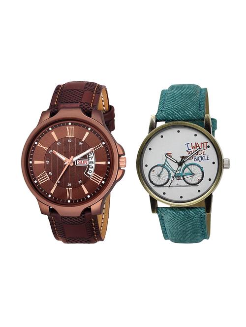 adk set of 2 analog couple watch-(jg-02-lk-229) - 16411058 - Very Small Image - 1