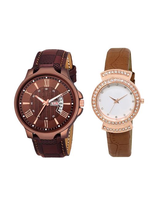 adk set of 2 analog couple watch-(jg-02-lk-245) - 16411072 - Very Small Image - 1