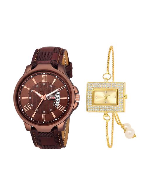 adk set of 2 analog couple watch-(jg-02-lk-247) - 16411074 - Very Small Image - 1