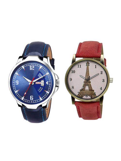 adk set of 2 analog couple watch-(jg-03-lk-230) - 16411100 - Very Small Image - 1