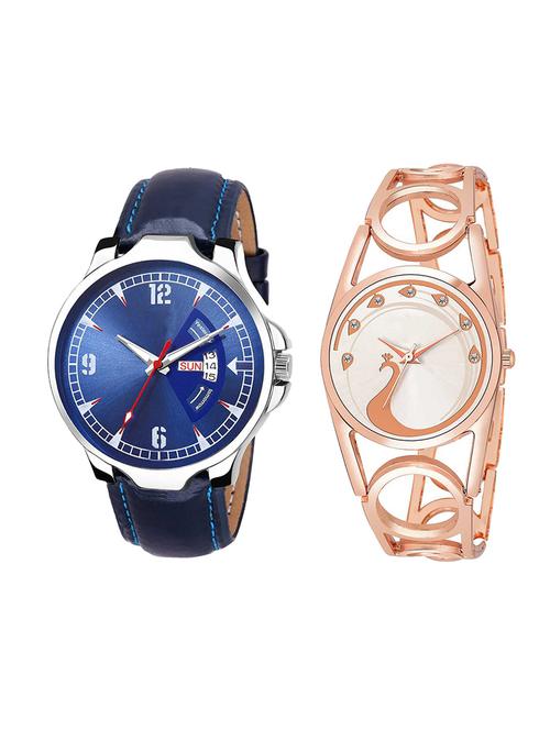 adk set of 2 analog couple watch-(jg-03-lk-232) - 16411101 - Very Small Image - 1