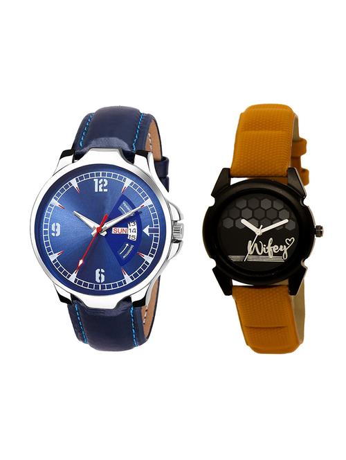 adk set of 2 analog couple watch-(jg-03-lk-235) - 16411104 - Very Small Image - 1