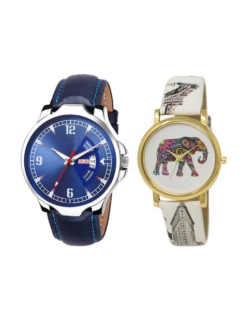adk set of 2 analog couple watch-(jg-03-lk-243) - 16411111 - Very Small Image - 1
