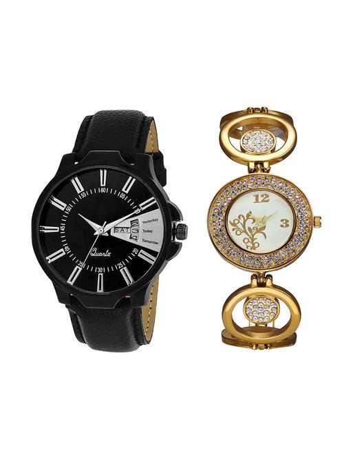 adk set of 2 analog couple watch-(jg-04-lk-204) - 16411122 - Very Small Image - 1