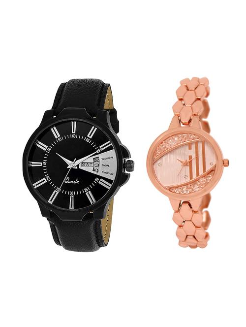 adk set of 2 analog couple watch-(jg-04-lk-222) - 16411133 - Very Small Image - 1