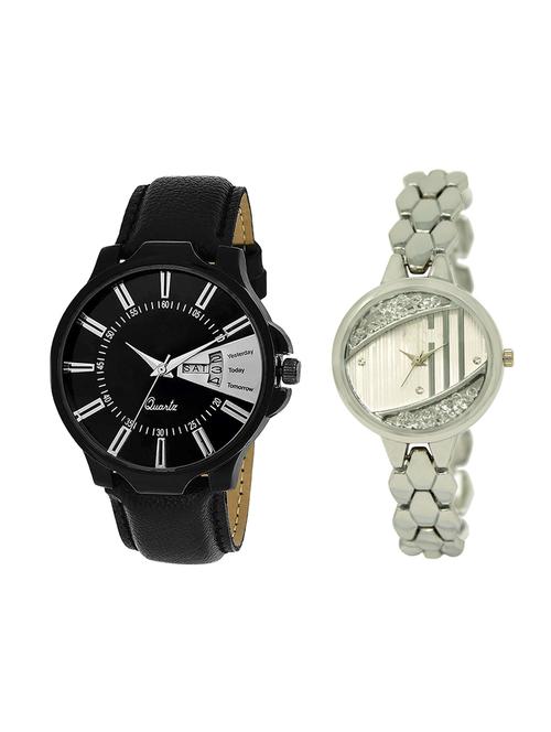 adk set of 2 analog couple watch-(jg-04-lk-223) - 16411134 - Very Small Image - 1