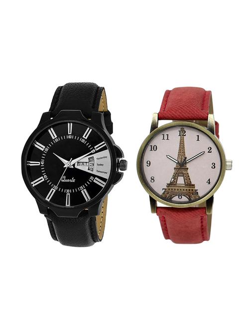 adk set of 2 analog couple watch-(jg-04-lk-230) - 16411141 - Very Small Image - 1