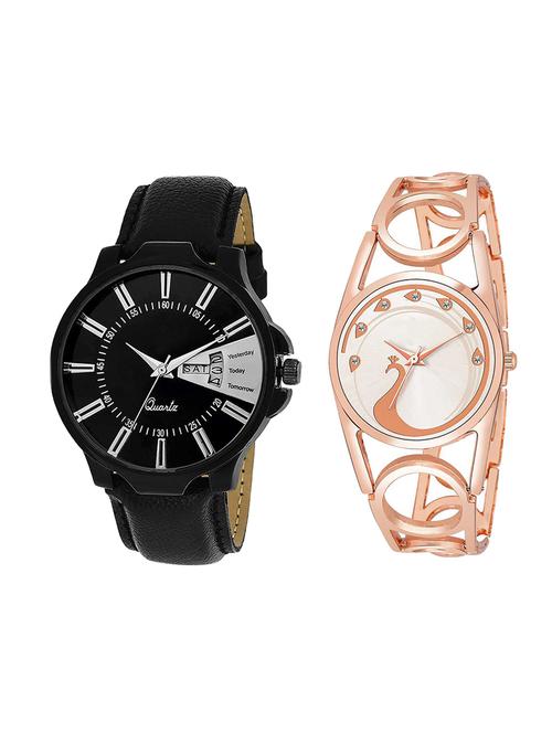 adk set of 2 analog couple watch-(jg-04-lk-232) - 16411142 - Very Small Image - 1