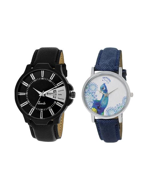 adk set of 2 analog couple watch-(jg-04-lk-241) - 16411150 - Very Small Image - 1
