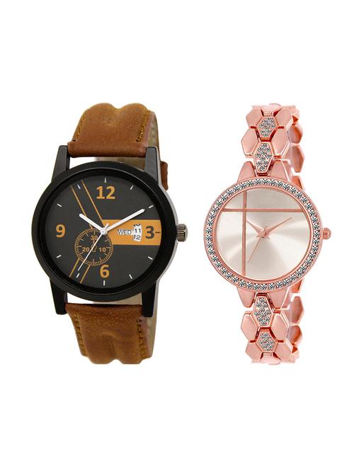 adk set of 2 analog couple watch-(dd-01-lk-242) - 16411192 - Very Small Image - 1