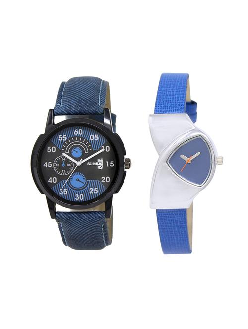 adk set of 2 analog couple watch-(dd-02-lk-208) - 16411207 - Very Small Image - 1