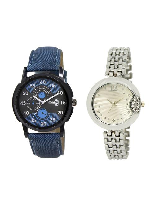 adk set of 2 analog couple watch-(dd-02-lk-227) - 16411220 - Very Small Image - 1
