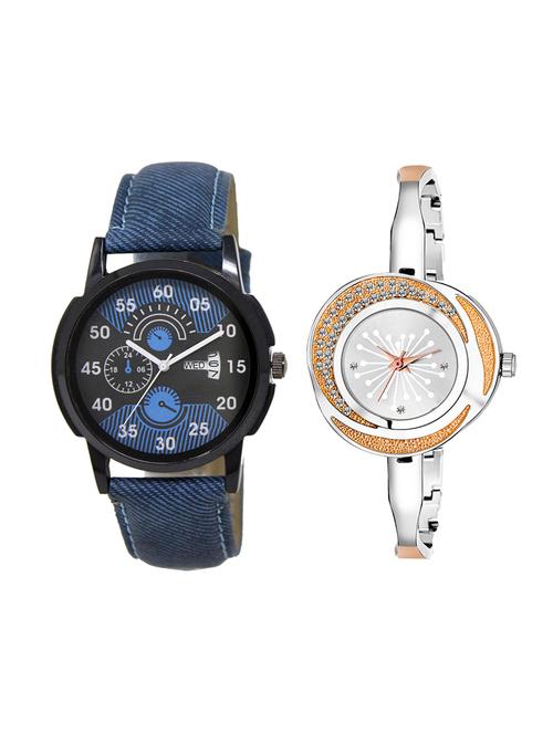 adk set of 2 analog couple watch-(dd-02-lk-249) - 16411240 - Very Small Image - 1