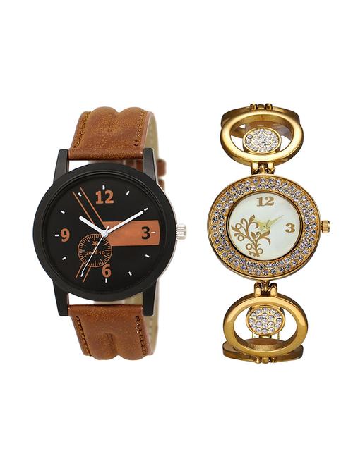 adk set of 2 analog couple watch-(lk-01-204) - 16411245 - Very Small Image - 1