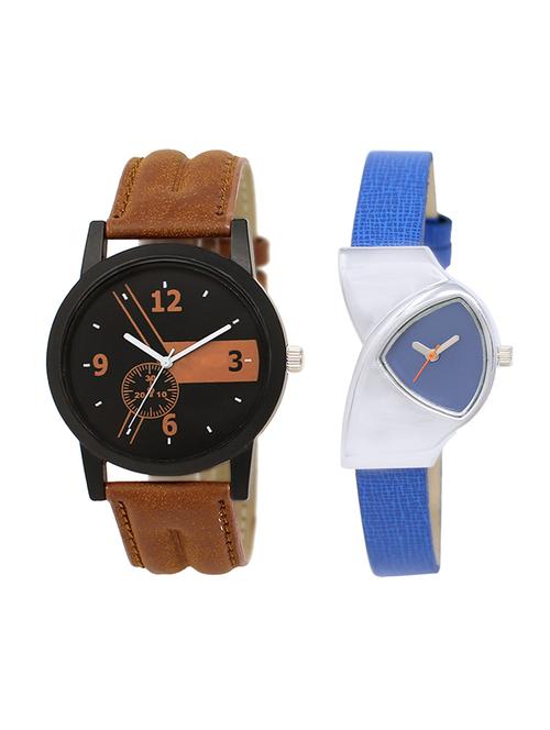 adk set of 2 analog couple watch-(lk-01-208) - 16411248 - Very Small Image - 1