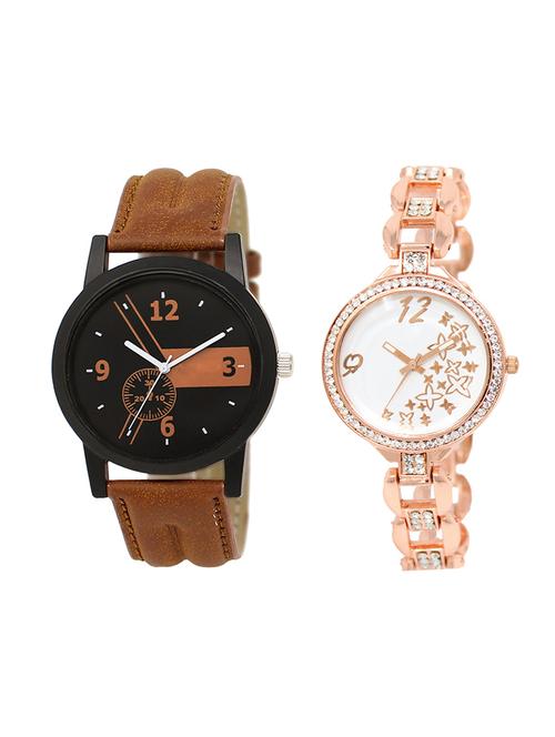 adk set of 2 analog couple watch-(lk-01-210) - 16411250 - Very Small Image - 1