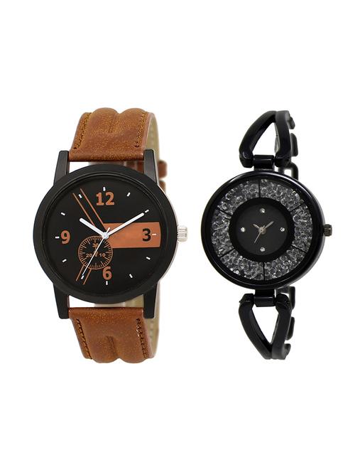 adk set of 2 analog couple watch-(lk-01-211) - 16411251 - Very Small Image - 1