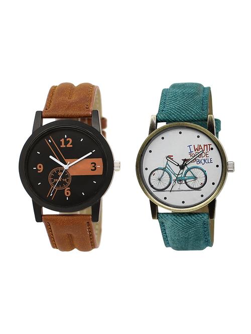 adk set of 2 analog couple watch-(lk-01-229) - 16411263 - Very Small Image - 1