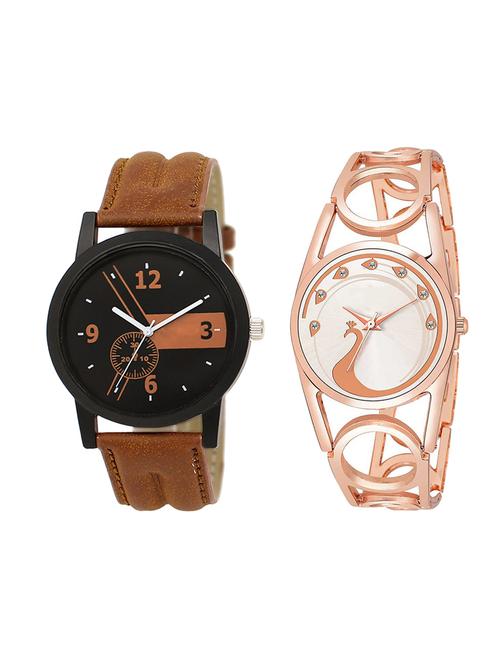 adk set of 2 analog couple watch-(lk-01-232) - 16411265 - Very Small Image - 1