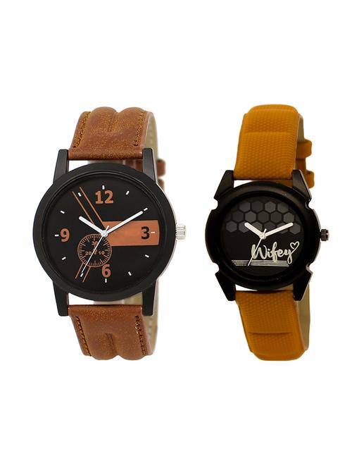adk set of 2 analog couple watch-(lk-01-235) - 16411268 - Very Small Image - 1