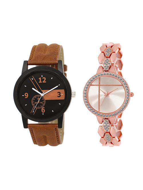 adk set of 2 analog couple watch-(lk-01-242) - 16411274 - Very Small Image - 1