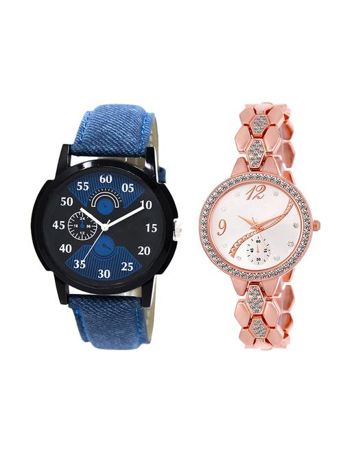 adk set of 2 analog couple watch-(lk-02-215) - 16411294 - Very Small Image - 1