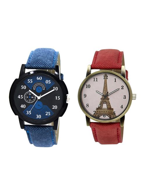 adk set of 2 analog couple watch-(lk-02-230) - 16411305 - Very Small Image - 1