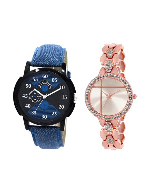 adk set of 2 analog couple watch-(lk-02-242) - 16411315 - Very Small Image - 1