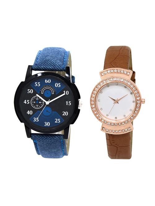adk set of 2 analog couple watch-(lk-02-245) - 16411318 - Very Small Image - 1
